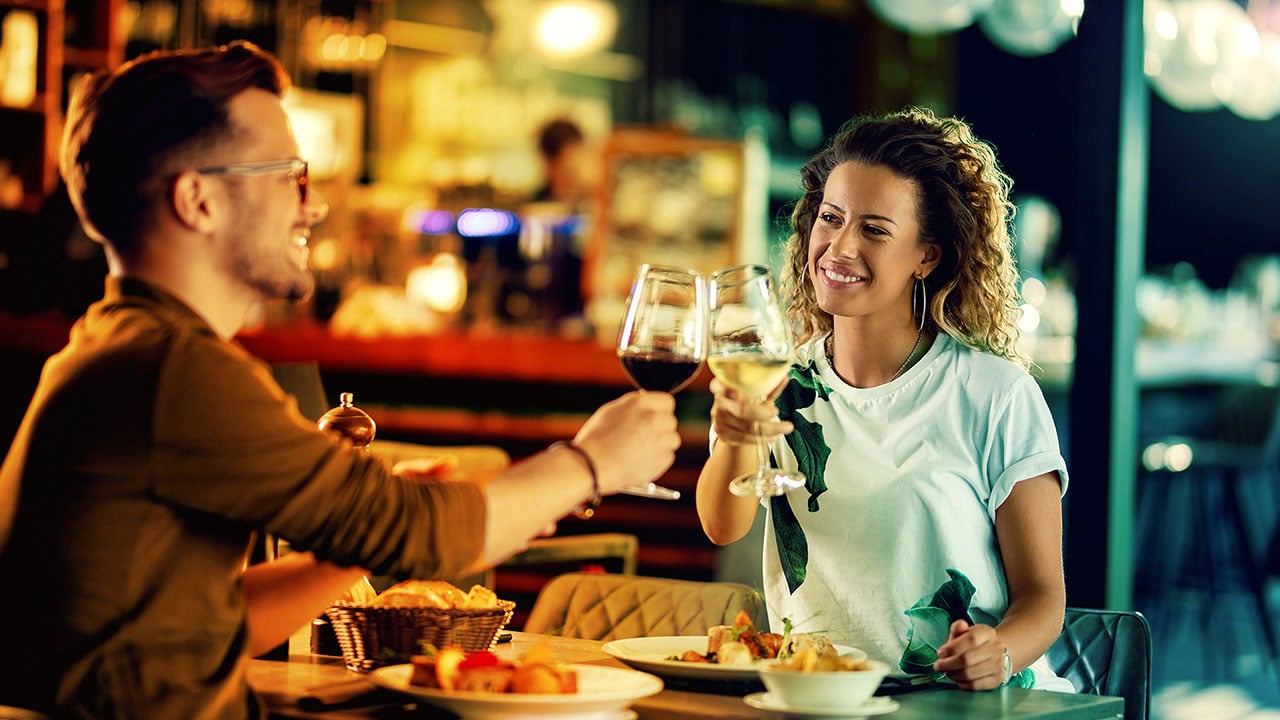 couple dining at a restaurant